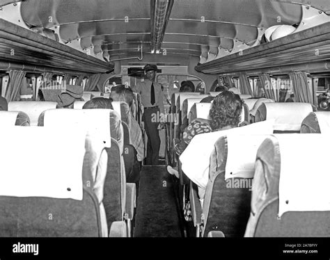 Vintage Greyhound Bus Inside Black And White Stock Photos And Images Alamy