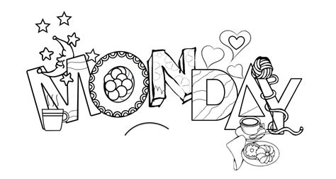 Monday Clipart Coloring