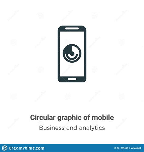 Circular Graphic Of Mobile Vector Icon On White Background Flat Vector