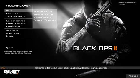 Black Ops II Multiplayer Menu By MarijoGamer1337 By Marijo 4ever On