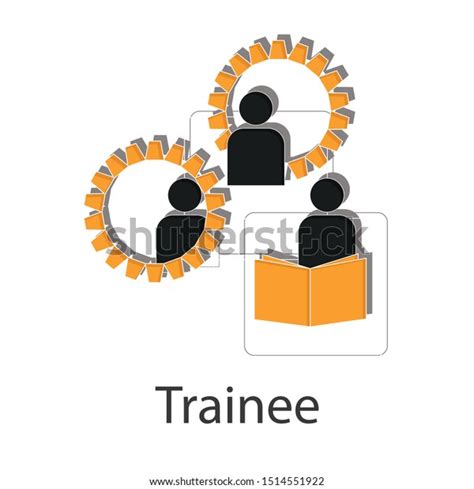 Trainee Icon Concept On White Background Stock Vector Royalty Free