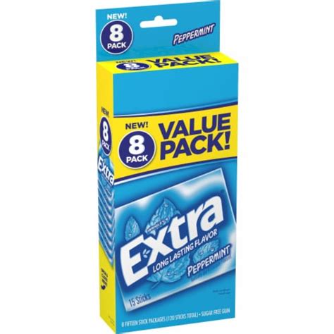 Extra Peppermint Sugar Free Chewing Gum Bulk Bag 15 Ct8 Pk Smiths
