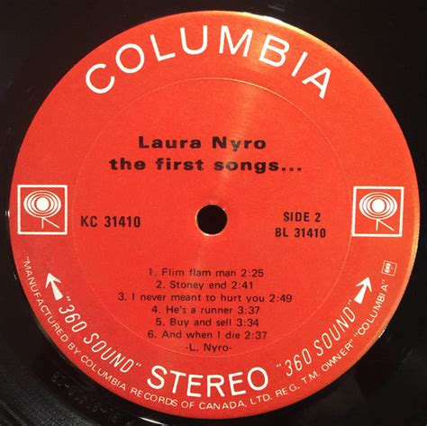 Laura Nyro The First Songs Vinyl Pursuit Inc