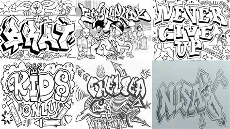 √ Kumpulan Sketsa Gambar Grafiti Keren Dan Mudah
