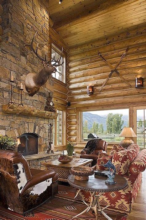 25 Amazing Western Living Room Decor Ideas Log Homes