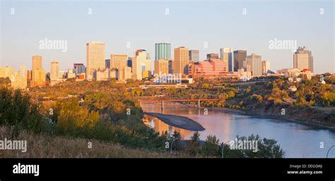 City Of Edmonton Skyline Edmonton Alberta Canada Stock Photo Alamy