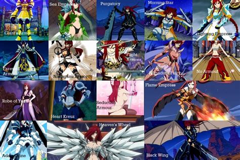 All Erzas Armours And Their Names Fairy Tail Photo