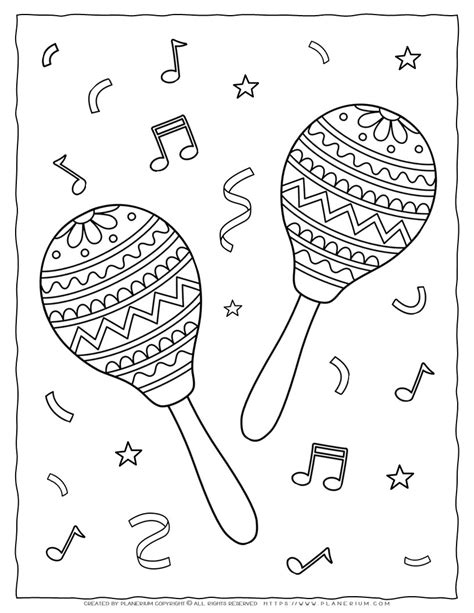 Maracas Coloring Page Free Printable Coloring Pages Coloring Library