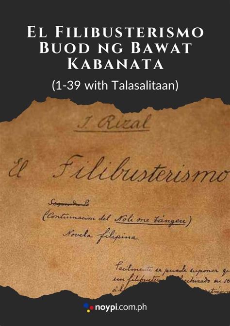 Maikling Buod Ng Buong Kabanata Ng El Filibusterismo