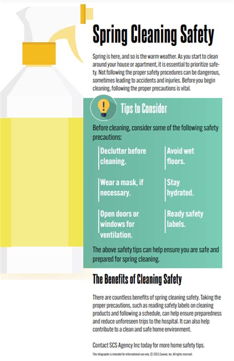 Spring Cleaning Safety Infographic Scs Agency Insurance