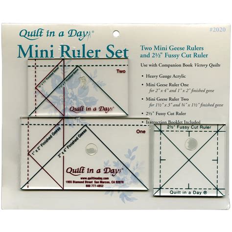 Quilt In A Day Ruler Set 3 Pieces