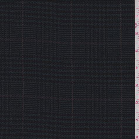 Blackteal Green Plaid Suiting 35054 Fashion Fabrics