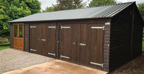 wooden garages timber garages in devon by shields garden buildings