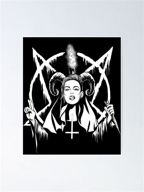 Satan Nun Poster For Sale By Dawnharbert Redbubble