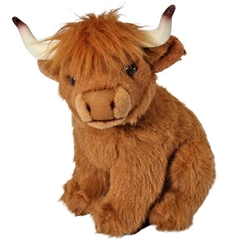 Living Nature Realistic Scottish Highland Cow Plush Soft Toy 17cm An110