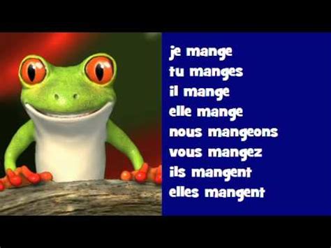 Conjugation with all tenses of the french verb manger. Conjugaison musicale # Indicatif Présent # Verbe = manger - YouTube