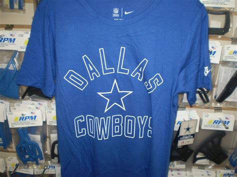 Dallas Cowboys Nike Adult Tri Retro Logo Tee Royal Blue S Sm Small New