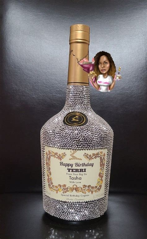 Personalized Blinged Out Hennessy Bottle In 2021 Hennessy Bottle Special Birthday Liquor Bottles