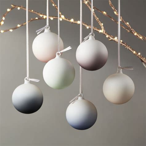 Shop Ombre Ornaments Set Of 6 Glass Ornaments Are Handpainted With A