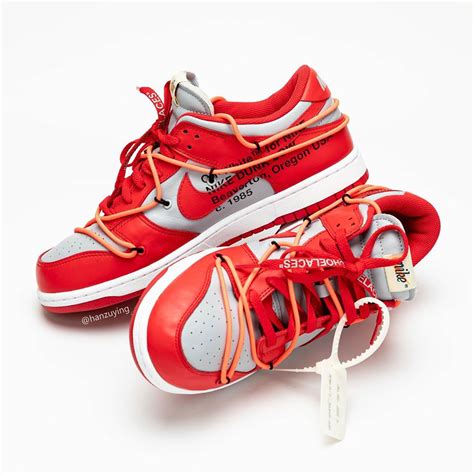 Off White Nike Dunk Low University Red Release Info