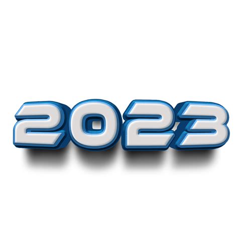 Red 3d 2023 Text Numbers Image Png Citypng