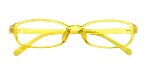 Henny Oval Single Vision Glasses Yellow Mens Eyeglasses Payne Glasses