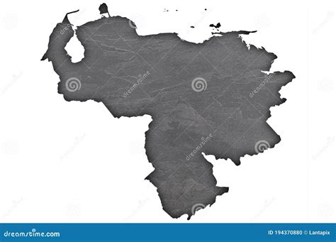 Mapa De Venezuela En Pizarra Oscura Stock de ilustración Ilustración de pizarra