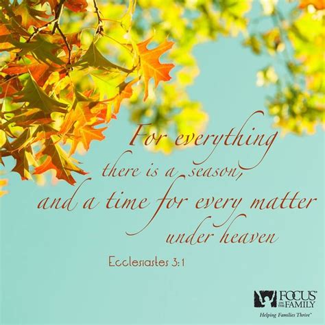 To Everything There Is A Season A Time For Every Purpose Under Heaven