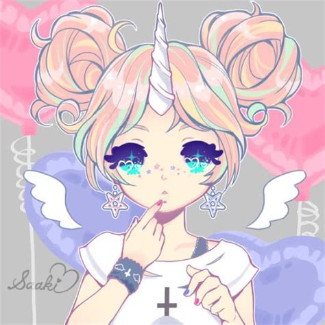 彡 ©saaki Saaki Pyrop Unicorn Drawing Kawaii Unicorn Anime Art Girl