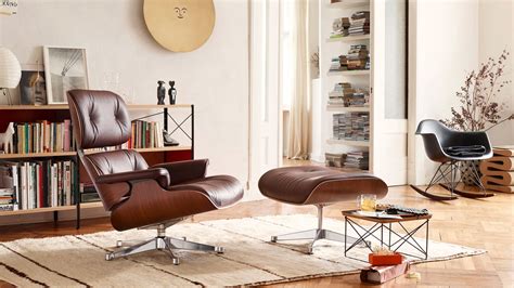 There were many wooden chairs for the bulk of his visitors. Vitra | Lounge Chair & Ottoman