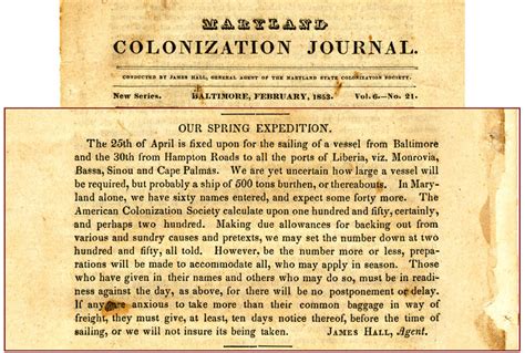 The American Colonization Society · Highlights From The Gates