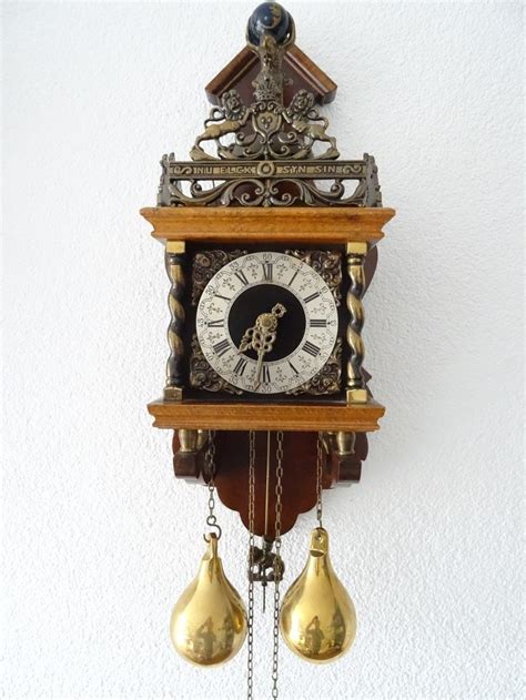 Antique Zaanse Vintage Dutch Wall Clock Warmink Wuba Era Wall Clock