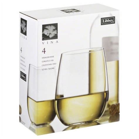 Dash Of That Vina Stemless White Wine Glass 4 Pack 17 Oz Fry’s Food Stores