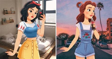 That shouldn't be too hard, she smiled, lifting her eyebrows in mock disbelief. Artist Re-Imagines Disney Princesses Into Modern-Day ...