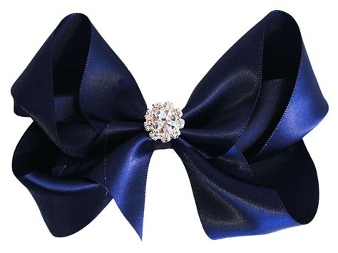 Satin Bow With Sparkly Crystal Centre By Candy Bows