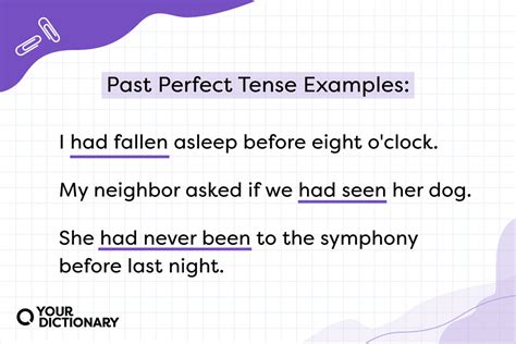 Past Perfect Tense Examples Definition And Rules YourDictionary