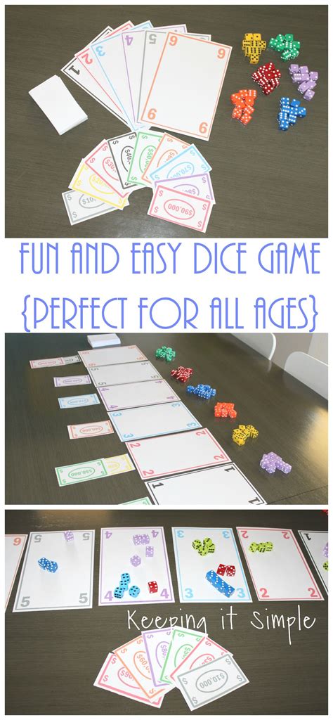 Fun And Easy Dice Game With Printable Keeping It Simple Diy Dice
