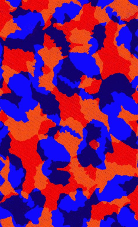 An Orange And Blue Camouflage Print Background