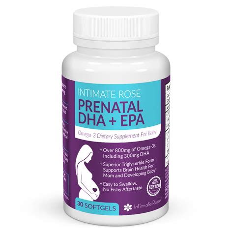 Intimate Rose Prenatal Dha Supplement Prenatal Omega 3 Essential Pregnancy Vitamins Epa