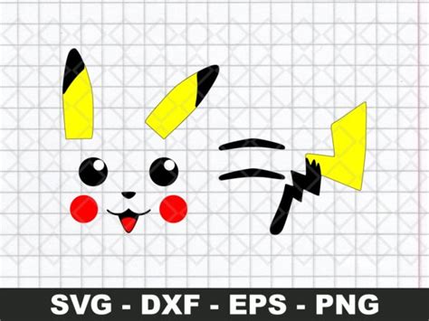 Pikachu Face Svg Layered Pokémon Clipart Vectorency