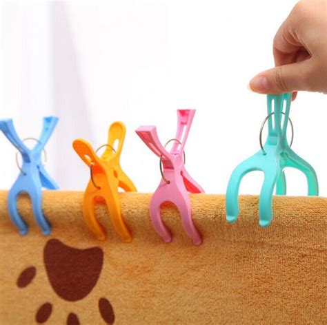 Large Plastic Strong Rack Windproof Clotheshanger Clothes Peg Sunning Clip Plastic Clothespins