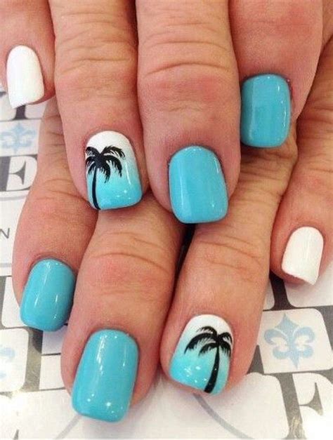 40 Cute Summer Nails Designs Ideas Worldstylish Palm Tree Nails