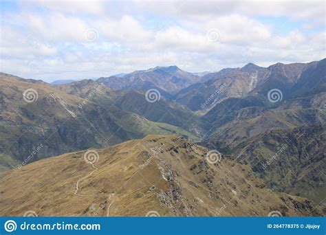 Queenstown Mountainsbeautiful Scenery From The Top Of Mountains Stock