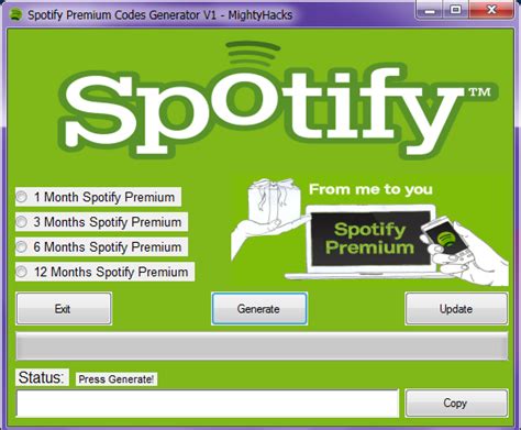Spotify Premium Code Generator 2013