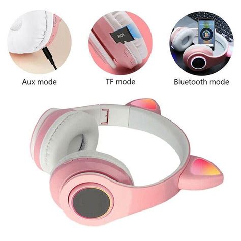 Jual Bluetooth Headset Headphone Telinga Kucing Cute Cat Ear Cxt B39