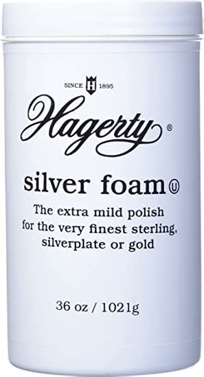 Hagerty Silver Foam Mild Silver Polish Gently Removes Tarnish From