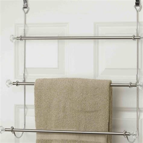 Towel rack w hanger quadro bamboo sensea. 3 Tier Over the Door Towel Rack | Towel rack, Towel rack ...