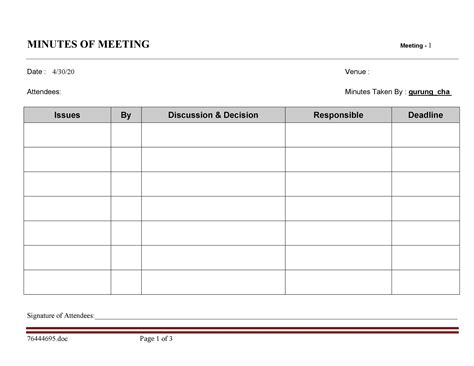 @mention people to get their note: 20 Handy Meeting Minutes & Meeting Notes Templates