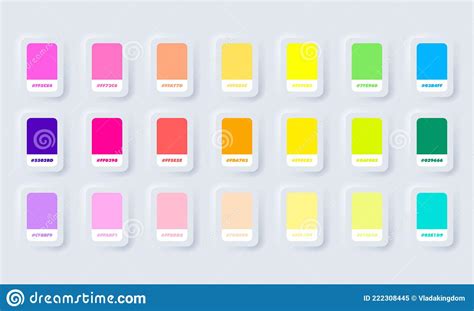 Neon And Pastel Colour Palette Vector Catalog Samples Neon In Rgb Hex