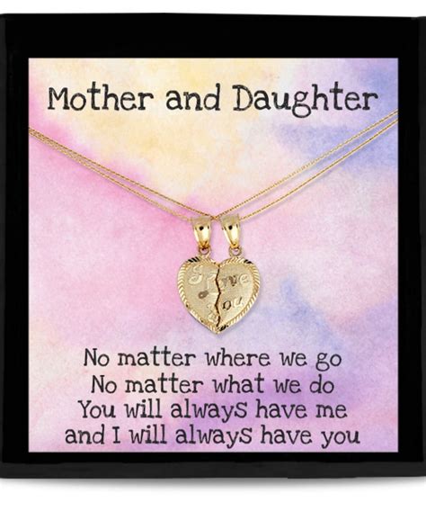 two piece half heart mother daughter necklace 2 half heart necklace mother daughter no matter